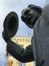 Monument to Sholem Aleichem, or Solomon Naumovich Rabinovich, in Kyiv, Ukraine